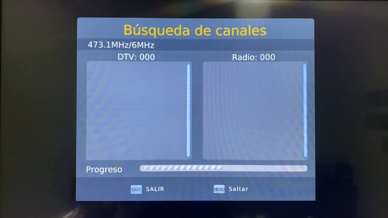 Búsqueda canales decodificador.
