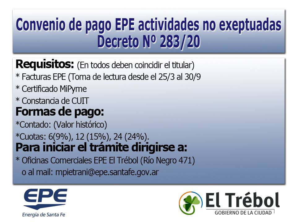 EPE plan de pago deuda