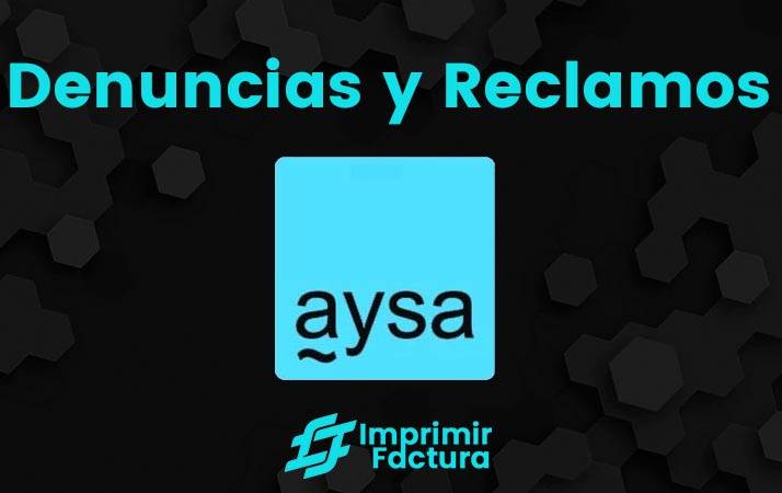 Reclamo factura AySA incorrecta