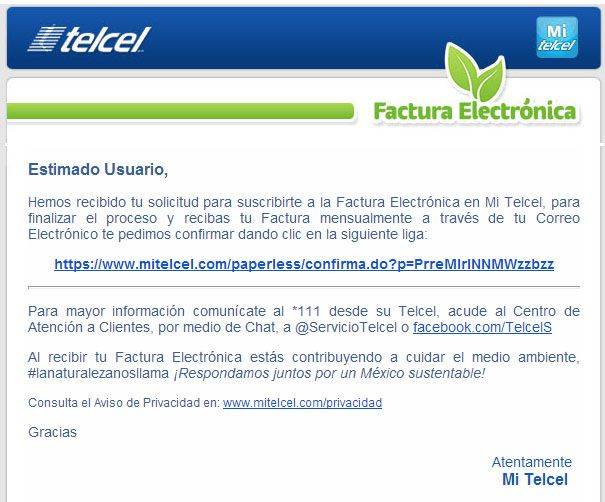 Activar factura electrónica Personal.
